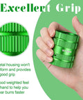 All In One Deburring Cutter And Tube Reamer For Copper PVC And Metal Pipes With Easy Grip Handle, green finish shown in hand