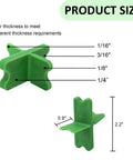 4 In 1 ABS Deck Spacer Tools Set For Accurate Deck Gaps With Four Sizes One Sixteenth One Eighth Three Sixteenths And One Quarter Inch Pro Grade Reusable Green 9 Pack For Pressure Treated And Composite Decking, showing thickness options