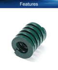 2Pcs Green 3D Printer Die Spring Set 20mm Outer Diameter 10mm Inner Diameter 25mm Length Beefy Load Steel Spiral Spring on white.