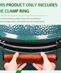Measuring clamp ring size for One Piece Hinge Band Replacement For Large Green Egg Grill Fits Large Big Egg Contour Durable Assembly
