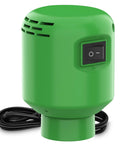 Effortless Electric Vacuum Pump For Storage Bags 55W 5000Pa portable travel vacuum in green with power switch and cord.