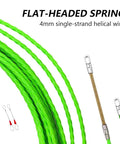 Plastic Coated Steel Fish Tape Wire Puller For Wall Installations Go-To 32 Ft 10 M Threader with green steel rope cable
