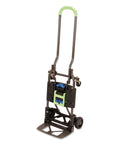 Green COSCO Shifter Multi-Position Folding Hand Truck and Cart, 300 lb. Weight Capacity, 12222PBG1E, front view on wheels