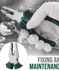 Compact 25 Piece Green Mini Tool Kit For Home And Office DIY In A Portable Toolbox Case Great For Quick Fixes And Beginner Repairs pliers