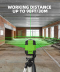 Laser Level With Tripod Kit Self Leveling 98Ft Bright Green Cross Line For Precise Picture Hanging Tile Alignment And Home Renovation