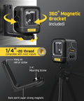 Pocket Green Laser Level D2 100 Ft Self Leveling Cross Line Laser with 360 Degree Rotation Magnetic Bracket on Tripod
