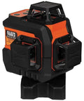 Compact self-leveling laser level with bright green cross lines and 360-degree planes delivers precise alignment for construction and carpentry