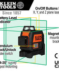 Compact self-leveling laser level with bright green cross lines and 360-degree planes for precise alignment, magnetic mount shown