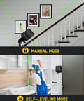 Pocket Green Laser Level D2 100 Ft Self Leveling Cross Line Laser With 360 Degree Rotation Type C for picture hanging and DIY projects
