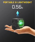Pocket Green Laser Level D2 100 Ft Self Leveling Cross Line Laser With 360 Degree Rotation shown on a palm