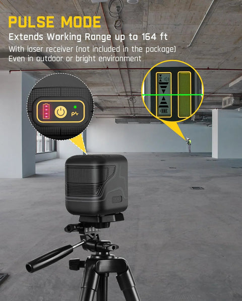 Pocket Green Laser Level D2 100 Ft Self Leveling Cross Line Laser With 360 Degree Rotation Type C Rechargeable Magnetic Bracket