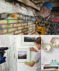Cross Line Laser Level With Tripod Kit For 100 Ft Range Green Laser Self Leveling And Pulse Mode IP54 Waterproof in use for construction and home installations