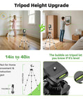 Self Leveling Laser Level With 40 Inch Tripod For Precise DIY Projects, Green Cross Line, tripod set up in room
