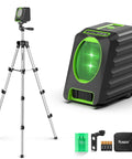 Self Leveling Laser Level With 40 Inch Tripod For Precise DIY Projects, Green Cross Line, 150 Ft Indoor Range And 197 Ft Outdoor Range