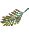 Set Of 2 Metal Green Leaf Cabinet Pulls And Drawer Handles With Simulated Leaf Shape Gradient Color And Glossy Finish