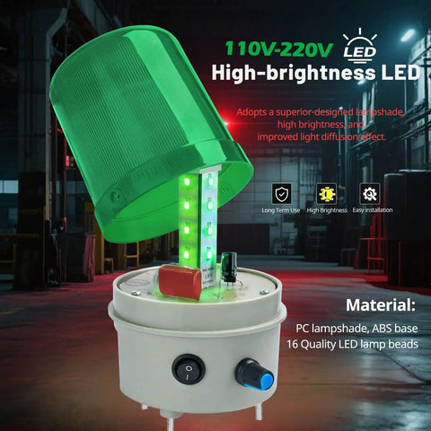 Industrial Tower Warning Light 3 Layer Indicator Lamp With Buzzer 110V AC Red Green Yellow LED Beacons For Factory Shop Floor Use