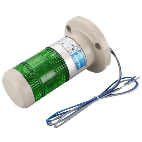 Bright Green LED Industrial Heavy Duty Signal Light Tower 110V AC Continuous Warning Light LTP-502T Direct Mounting, 80x124mm