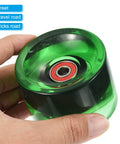 Hand holding 70mm 78A Longboard Wheels With Red ABEC 9 Bearings 4 Pack Street Cruiser Wheels For Skateboards PU Wheel Set