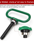 Heavy Duty Magnetic Hitch Pin 1/2 Inch Strong Magnet Handle For Lawn Mowers And Trailer Hitches, green handle, close-up view