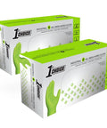 Green Nitrile Mechanic Gloves XLarge Diamond Grip Latex Free 6Mil Disposable packaging