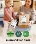 Woman and child using 4X6 Direct Thermal Shipping Labels For Rollo Jadens Nelko And DYMO 4XL 220 Per Roll Waterproof And Scratch Resistant