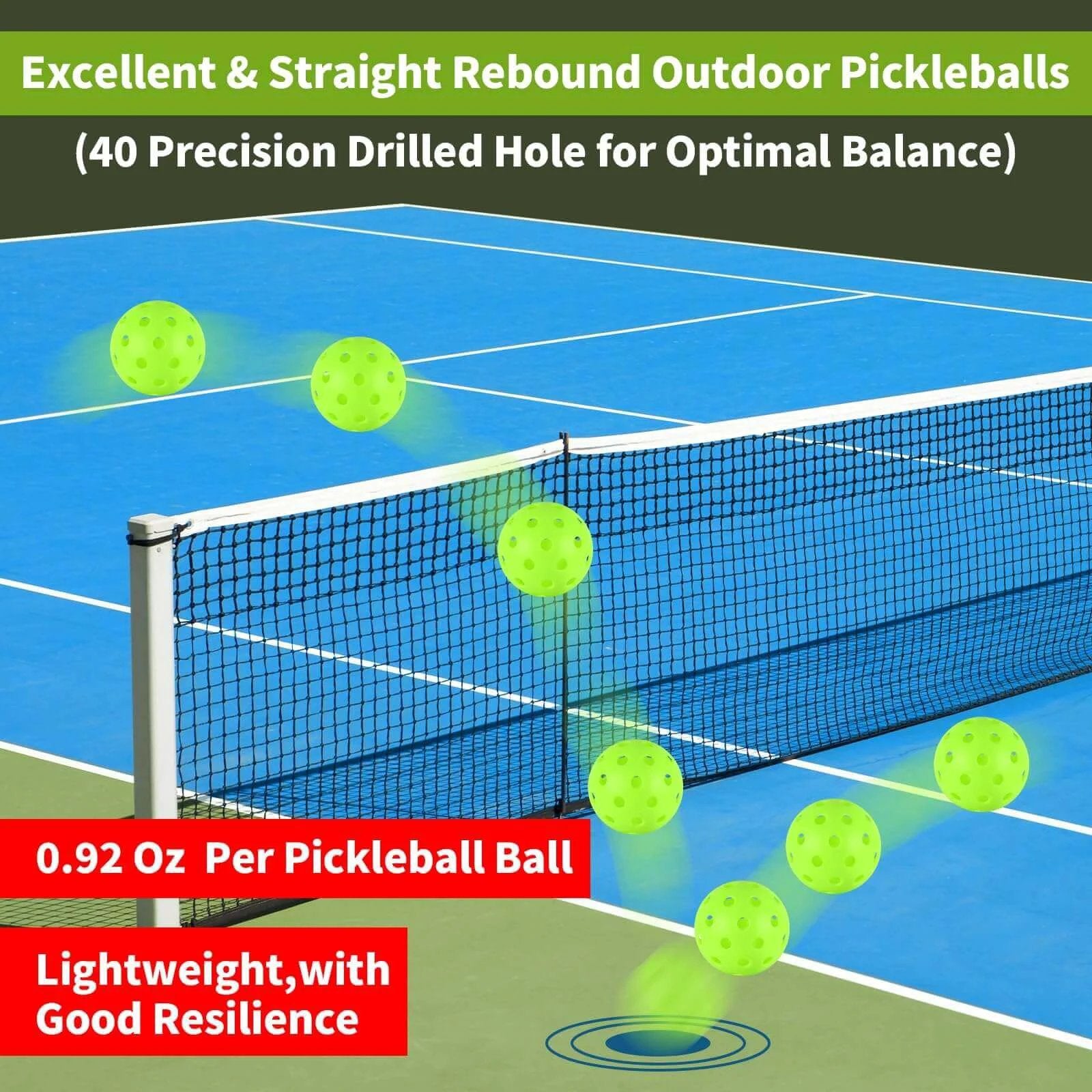 Indoor Outdoor Pickleball Balls - 4-Pack, Green | Buy ✓ Indoor Outdoor Pickleball Balls - 4-Pack, Green | Buy ✓