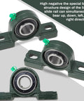 8 Pcs UCP205-16 Pillow Block Bearing with 1" Bore Flange Mounted Pillow Block Ball Bearing Self Alignment Cast Iron Housing Steel Unit for Industry, Green