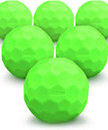 Plastic Baseballs - 6 Pack of bright green hexagon-textured balls for safe backyard play.