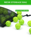 50 Pack Plastic Golf Balls Practice Limited Flight Golf Training Ball Hollow Swing Practice Indoor Balls with Mesh Drawstring Bag