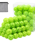 50 Pack Plastic Golf Balls Practice Limited Flight Golf Training Ball Hollow Swing Practice Indoor Balls with Mesh Drawstring Bag