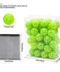 50 Pack Plastic Golf Balls Practice Limited Flight Golf Training Ball Hollow Swing Practice Indoor Balls with Mesh Drawstring Bag for Backyard Driving Range or Outdoor (Green)