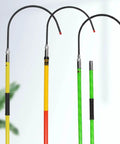 Insulated High Voltage Rescue Hook With Non Conductive Handle 2m Hot Stick Rescue Tool For Electric Shock Emergencies in green and yellow