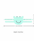 Adjustable Silicone Door Silencer Sleeve Buffer With 5-Position Design, Flexible Latch Cover shown flat, green crab shape