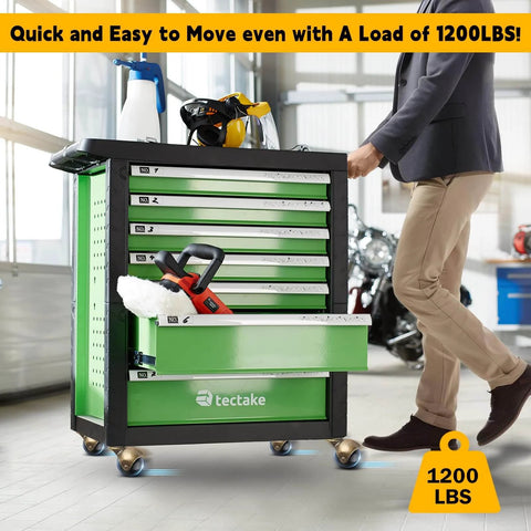 Person using tool cart with 2 Inch Ball Caster Wheels Heavy Duty Set of 4 Brass Antique Style Top Plate Casters 360 Degree Swivel