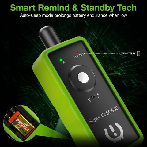 Two-In-One TPMS Relearn Tool For GM And Ford With Model Switch Button, showing battery reminder and standby tech in green