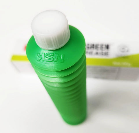 Excella Green NS7 Low Torque Synthetic Grease For High Speed Linear Guides And Ball Screws 80g with ester oil base, top view