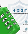 4 Digit Resettable Waterproof Padlock For Outdoor Use With Ten Thousand Possible Combinations Ideal For Gym Lockers Toolboxes Gates Fences