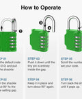 How to operate 4 Digit Resettable Waterproof Padlock For Outdoor Use With Ten Thousand Possible Combinations Ideal For Gym Lockers, Green