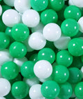 Green Ball Pit Balls - Crush Proof Plastic Balls for Ball Pit Pack of 100pcs Set for Toddlers, includes white and green 2.16 inch balls