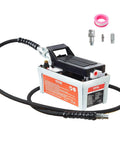 Air Hydraulic Pump, 10,000 PSI 1/2 Gal Reservoir, NPT 3/8" Oil Outlet, NPT 1/4" Inlet, 6.6 ft Pipe, Foot Actuated Hydraulic Pump Air Treadle for Auto Body Frame Machines and Pulling Post, Grey with accessories.