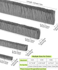 Thick Self Adhesive Brush Weather Stripping For Windows And Doors 0.9 Inch Brush Height By 0.4 Inch Backing Width 33 Feet Length, grey