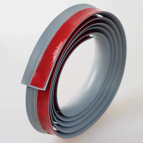 Rolled Trimold Carpet to Tile Floor Transition Strip, Grey Self-Adhesive Threshold Edging Trim (Length 3m, Cover Thickness Within 5mm)