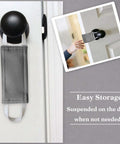 Baby Door Latch Cover Silencer For Nurseries, Thick Cushion And Soft Three Layer Fabric With Elastic Straps, installed on door