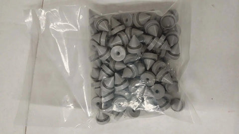 Door Silencer Pack of 10 delivers quiet, smooth door closures with effective dampening; easy installation, grey finish