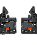Pair Of Undermount Drawer Slide Front Plastic Locking Devices In Grey With Screws Included For Easy Installation And Adjustment