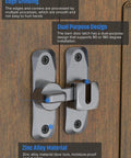 90 And 180 Degree Flip Barn Door Lock 2 In 1 Privacy Security Sliding Latch installed on wooden door
