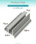 Sliding Shower Door Bottom Guide For Glass Sliding Doors Three Inches Long By One And Three Eighths Inches Wide Grey PVC