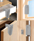 Door Pinch Guard Hanging Silicone Door Stop Wedge Grey 2 Pack Soft Slam Protector For Hinges Quiet Close And Frame Protection Hidden Installation Anti Slam Silencer For Busy Homes