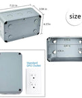 Outdoor IP66 Waterproof Electrical Junction Box Enclosure Built Tough From Fireproof Plastic, Weatherproof External Project Box With M20 1.5mm Cable Gland, Seven And One Eighth Inch Long By Four And One Half Inch Wide By Four Inch High, Grey
