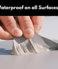 Sealant Tape With MicroSealant for instant roof repairs being applied on surface with label waterproof on all surfaces